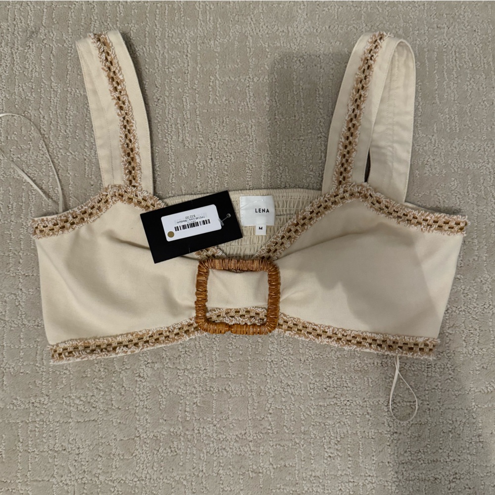 NWT linen crop top size M